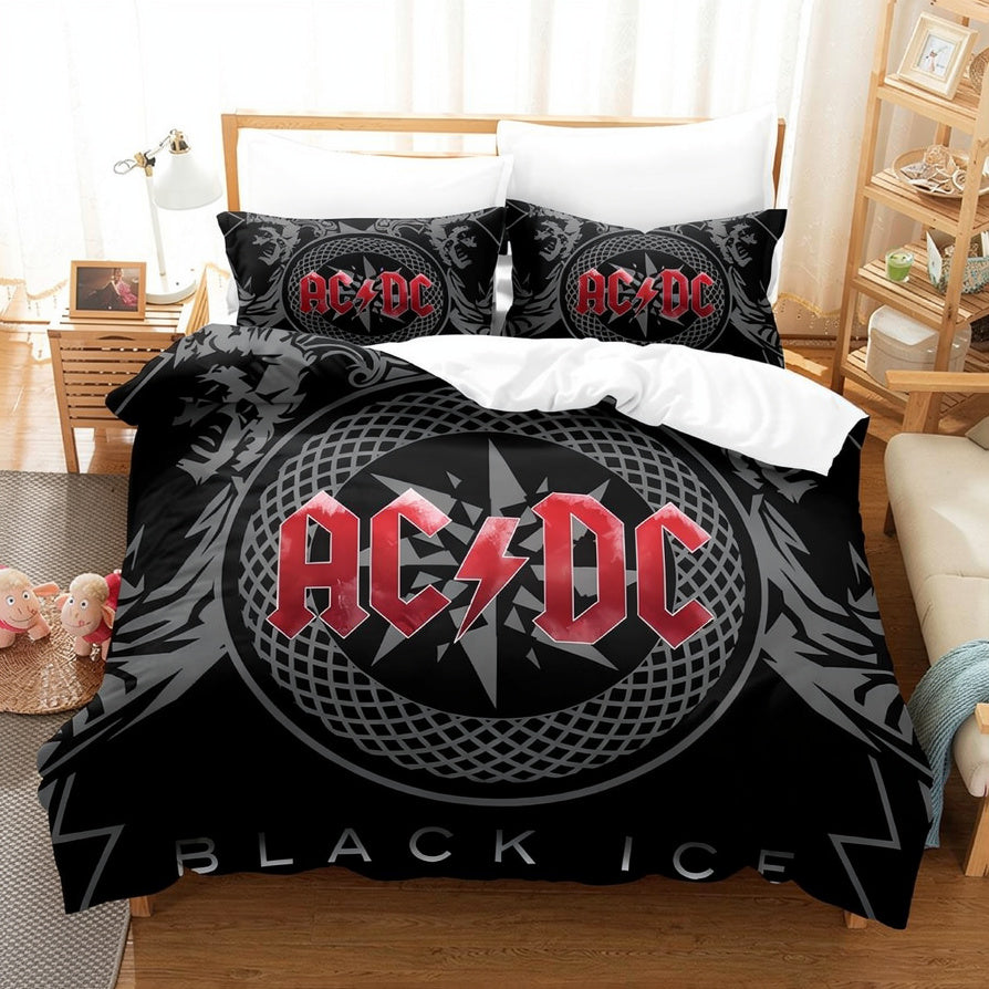 AC/DC Duvet Cover Set – Rock Band Bedding for Boys & Girls | Music Bedroom Decor