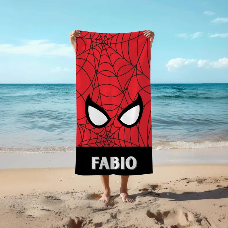 Disney Marvel Spiderman Beach Towel - Custom Superhero Towel For Kids & Teens