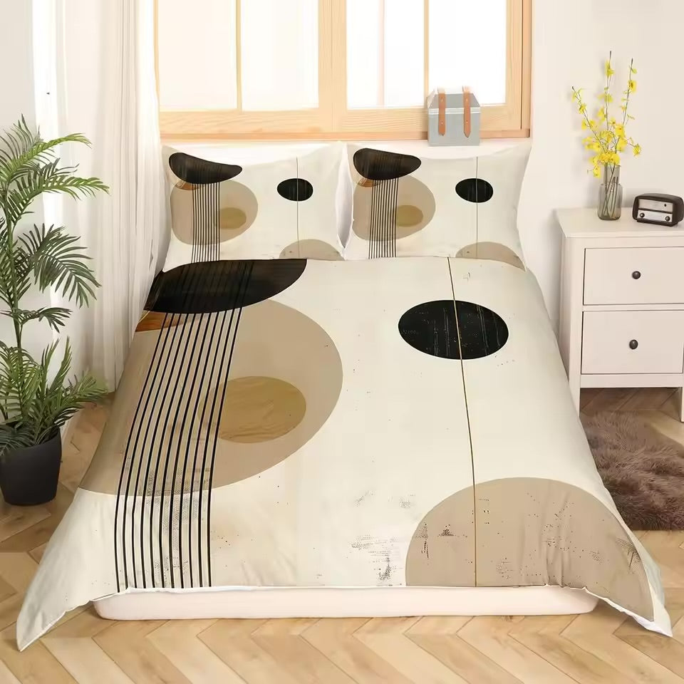 Vintage 70’s Bedding Set – Retro Pattern Duvet Cover & Pillow Cases | Mid-Century Style