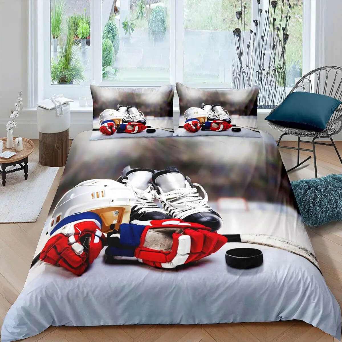 3D Ice Hockey Comforter Set for Sports Fans