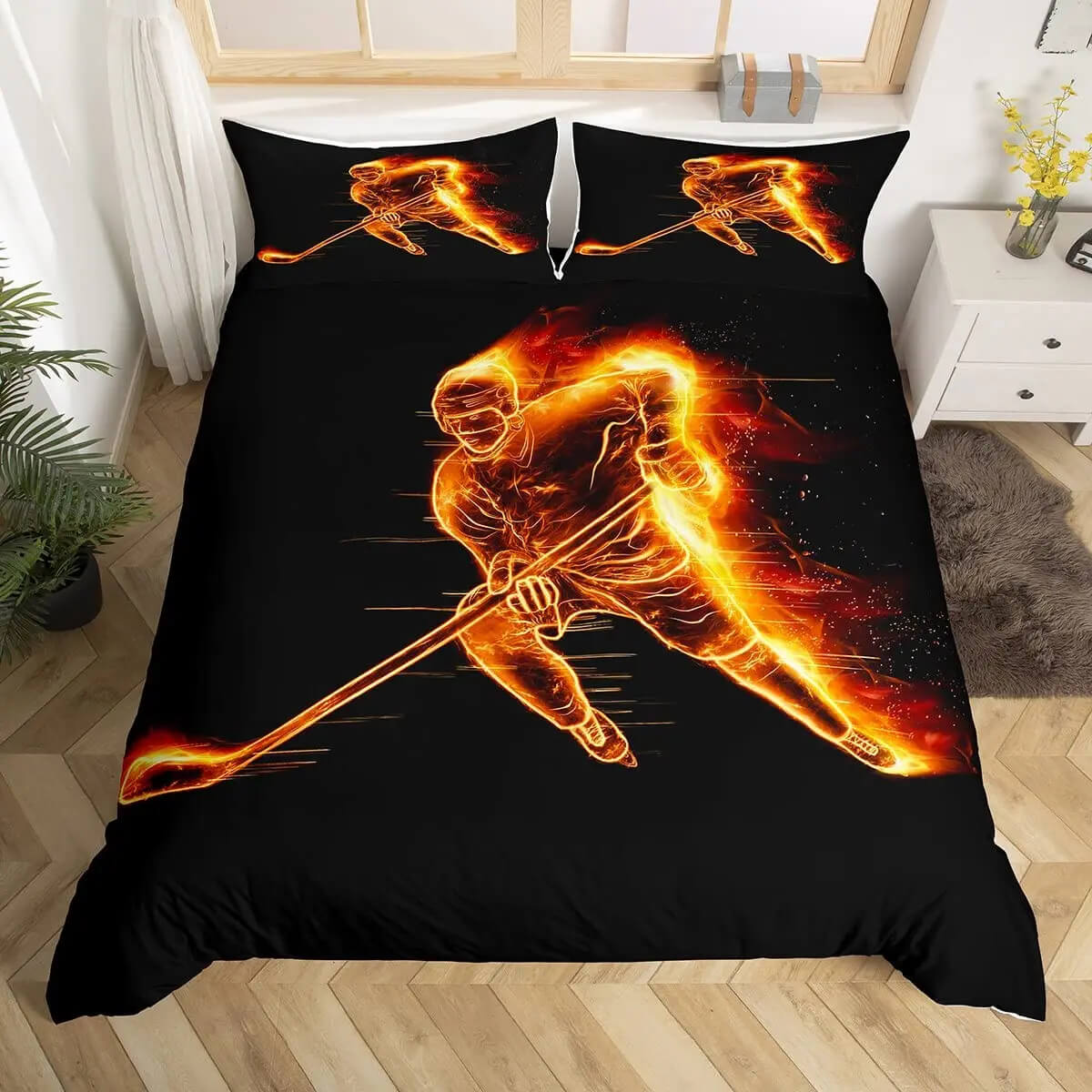 3D Printed Ice Hockey Bedding for Teen Boys