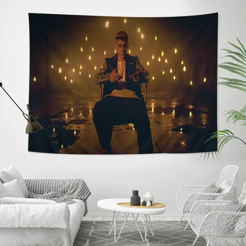 Justin Bieber Singer Wall Tapestry Zirconic