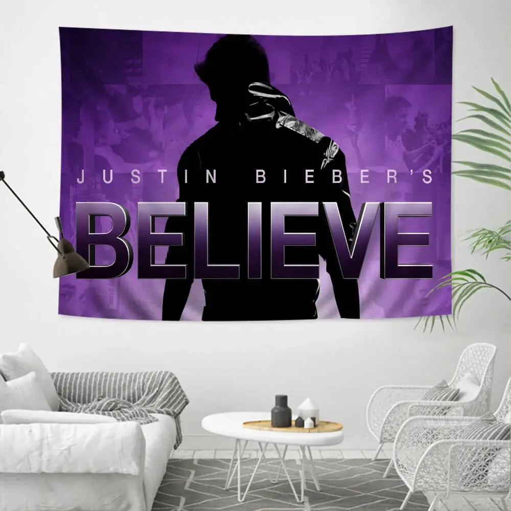 Justin Bieber Adults Tapestry Zirconic