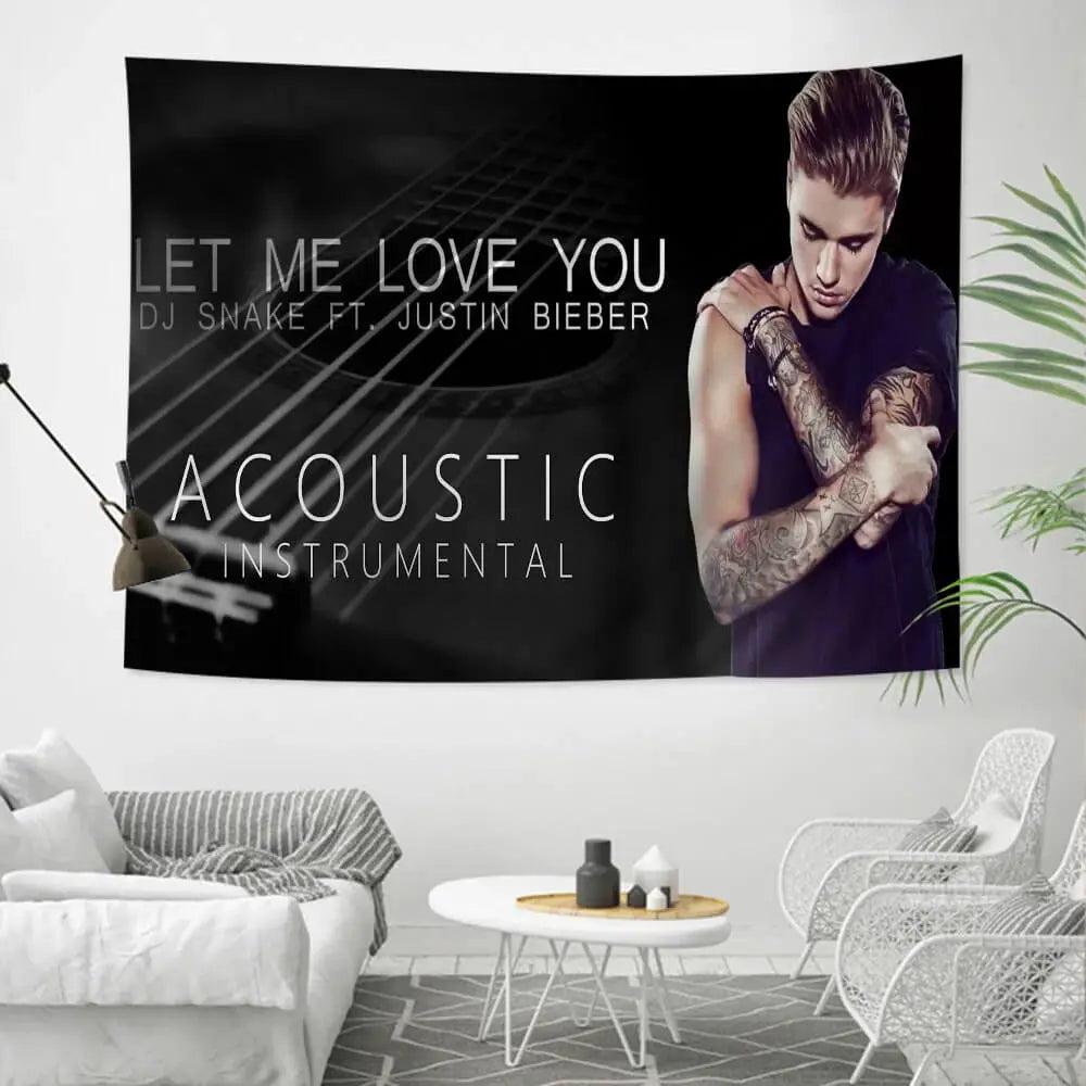 Justin Bieber Wall Hanging Zirconic