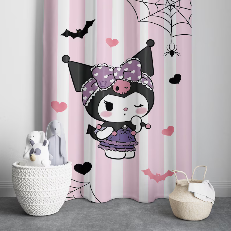 kuromi kids character curtains cartoon design