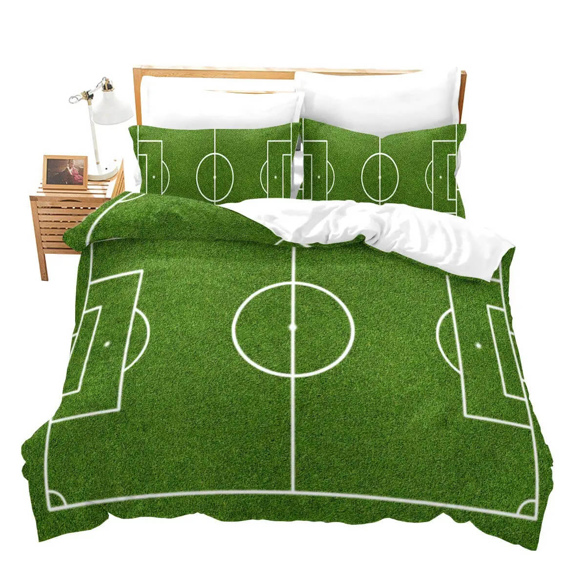 Kids soccer quilt cover for boys’ bedroom decor