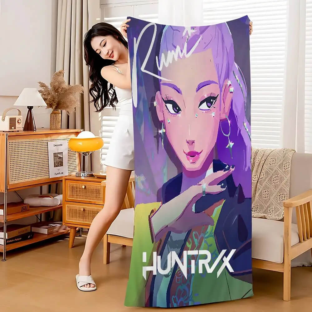 Kpop anime Demon Hunter kids beach towel