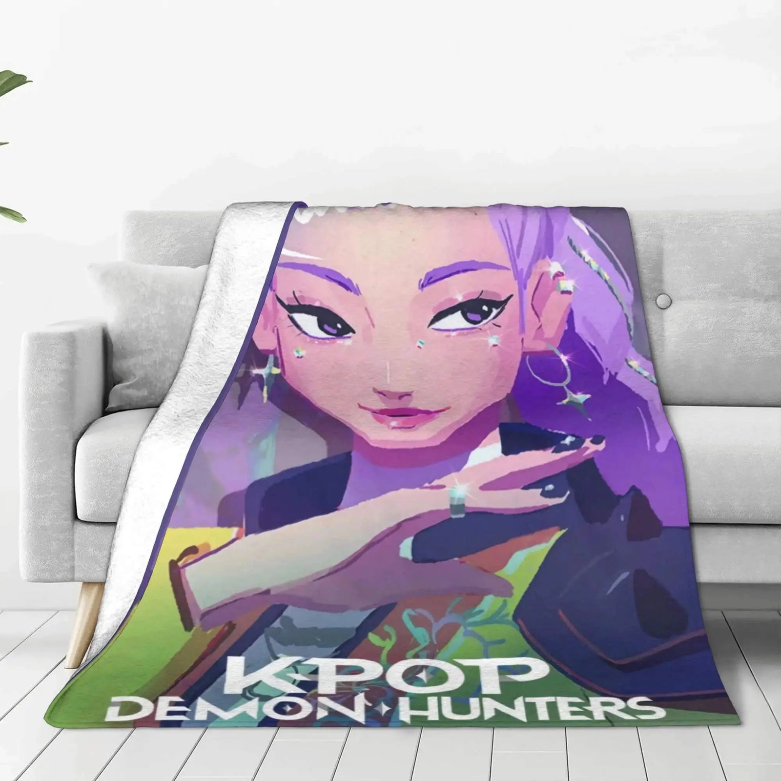 Kpop Demon Hunters Kids Fleece Throw Blanket