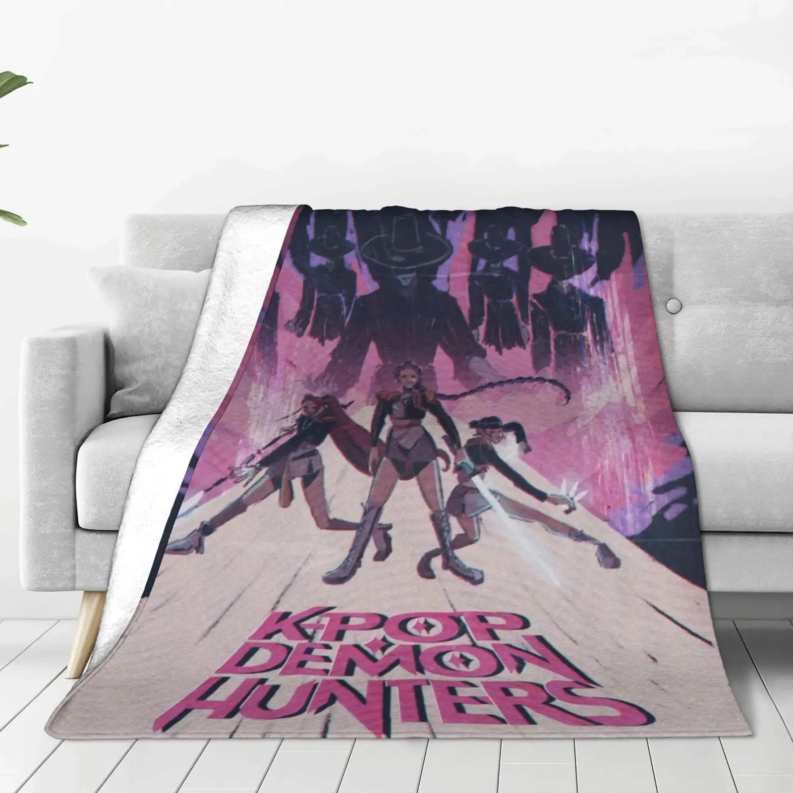 Kpop Demon Hunters Girls Luxury Throw Blanket