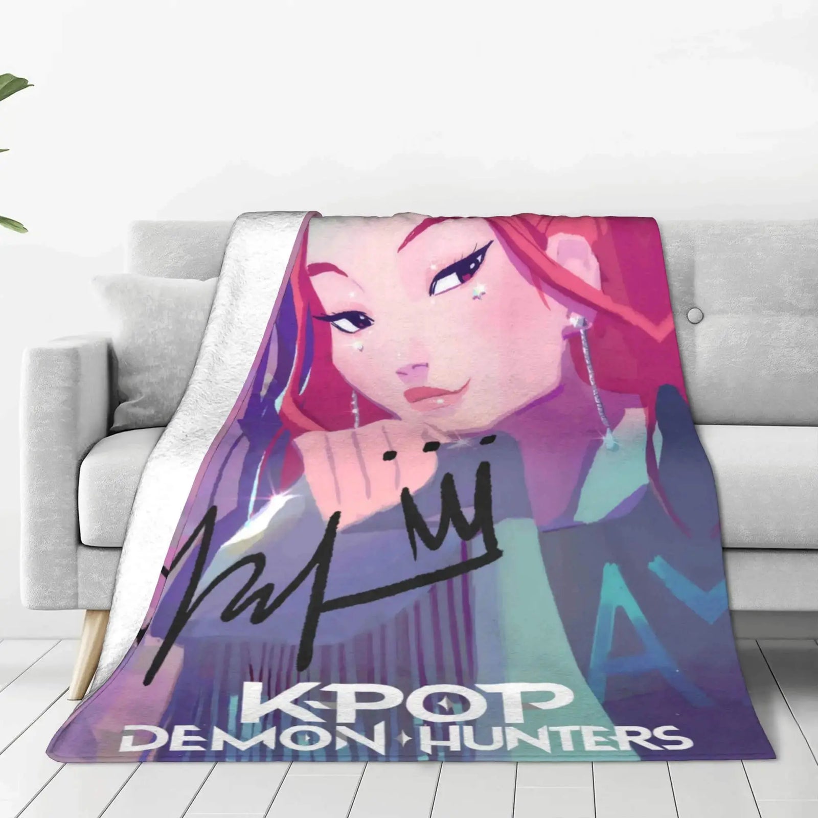Kpop Demon Hunters Kids Bedroom Throw Blanket