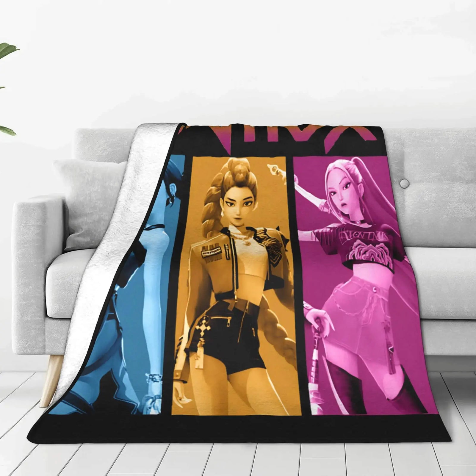 Kpop Demon Hunters Girls Throw Blanket