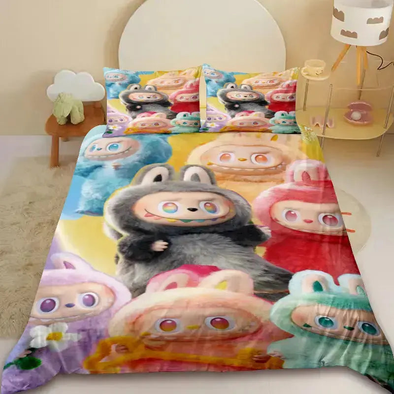 Labubu The Monsters Yaya Dolls Anime Kids Doona Cover Zirconic