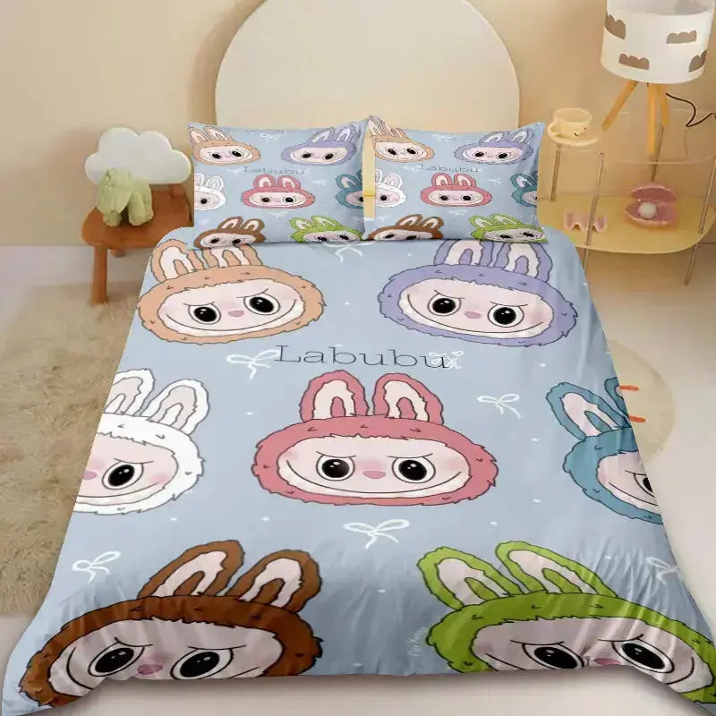 Labubu The Monsters Zimomo Dolls Anime Kids Quilt Cover Zirconic