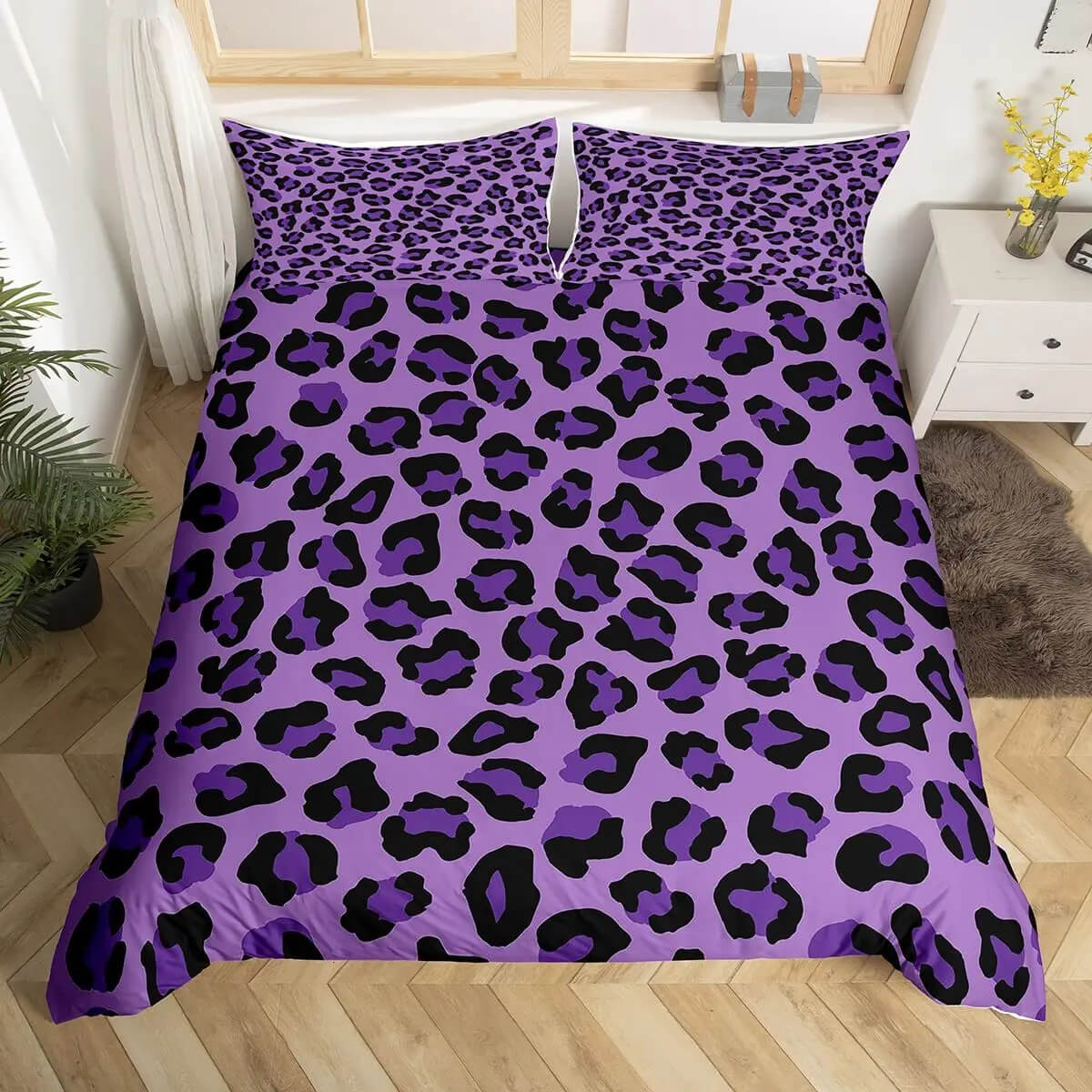 Modern animal skin bedding for stylish bedroom