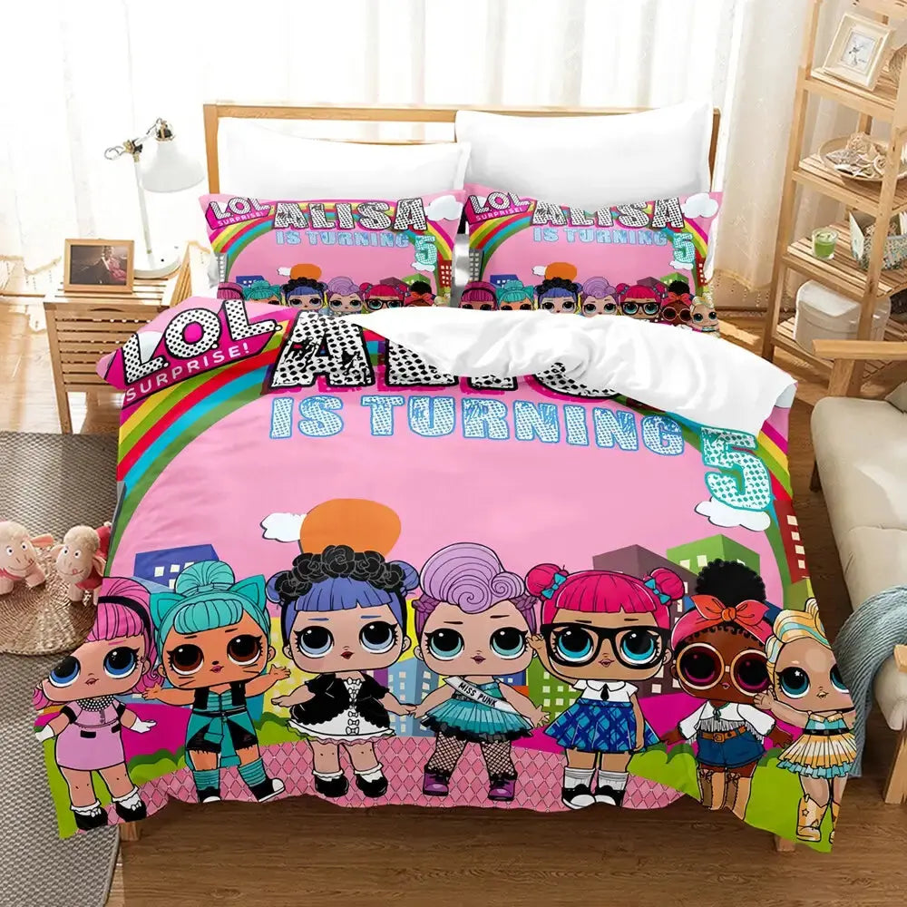 Lol Surprise Dolls Teachers Pet & Midnight Kids Doona Cover