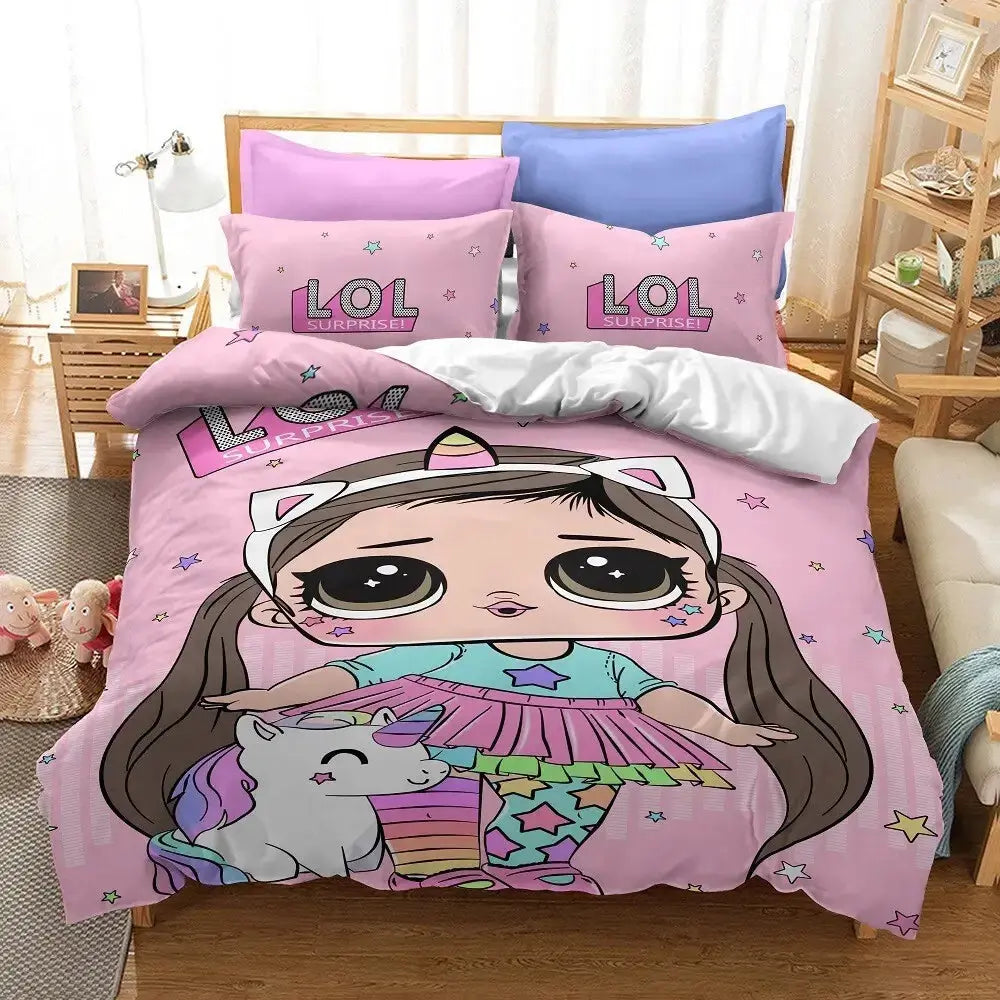 Lol Surprise Dolls Pink Kids Duvet Cover
