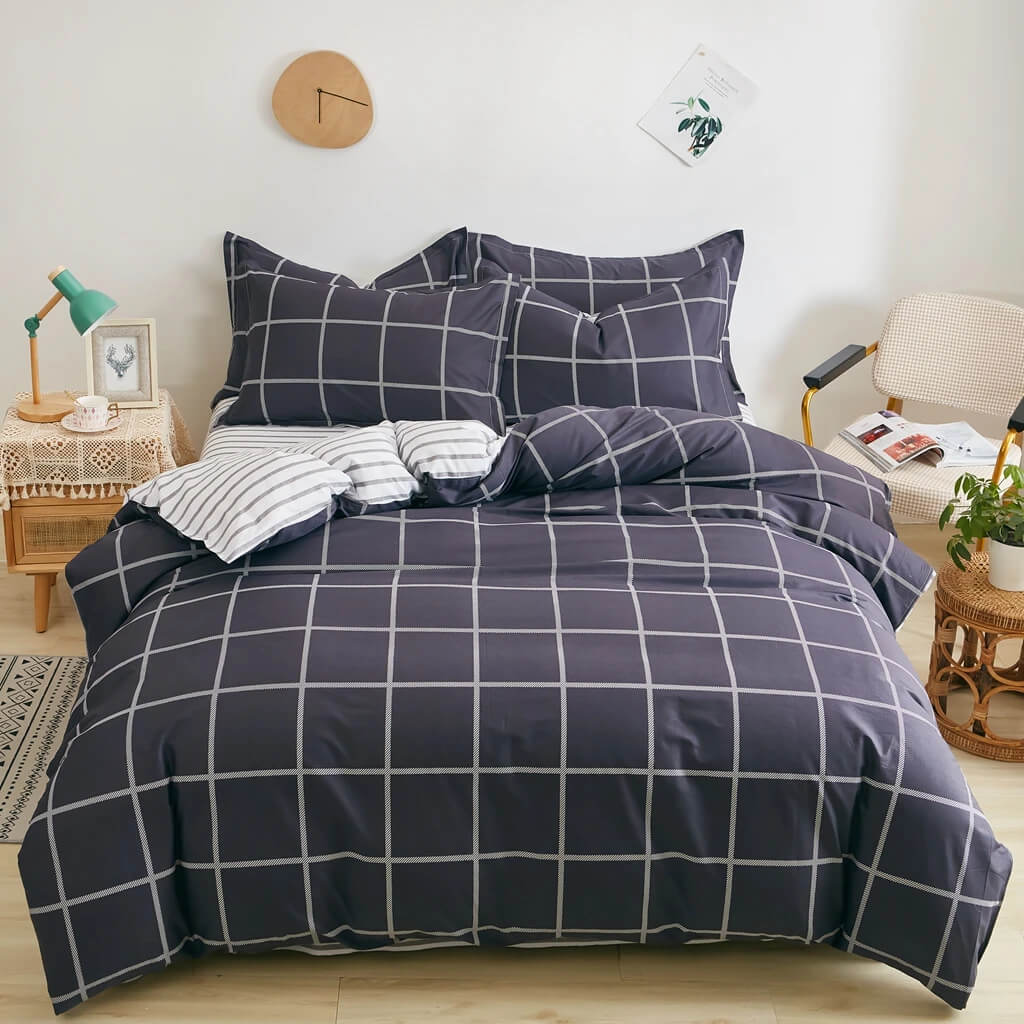 Luxury geometric doona cover set