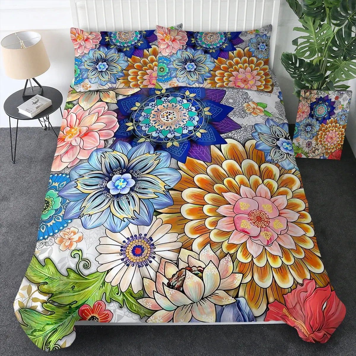 Mandala Flower Duvet Cover My Store
