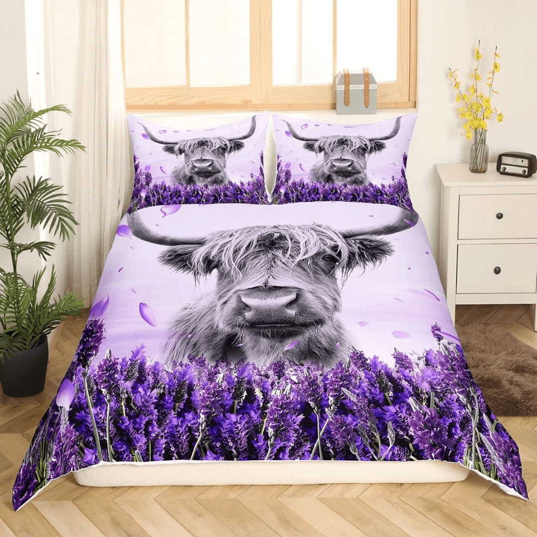 Cow themed kids bedroom decor bedding