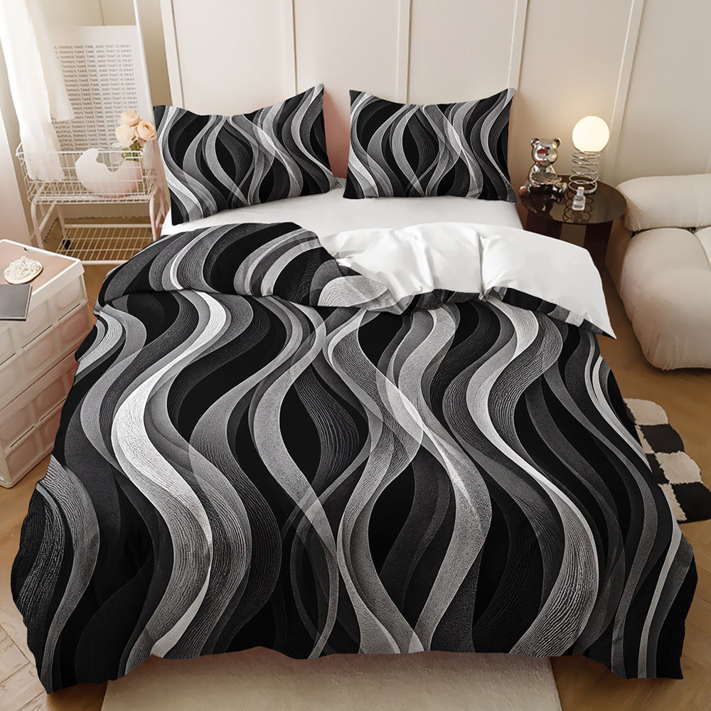 minimalist geometric bedding set
