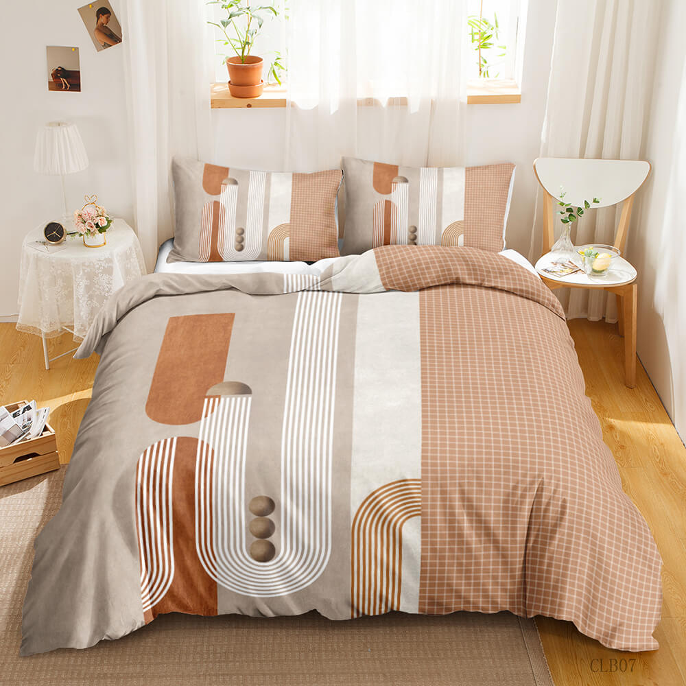 Modern Abstract grid pattern doona cover for contemporary bedrooms