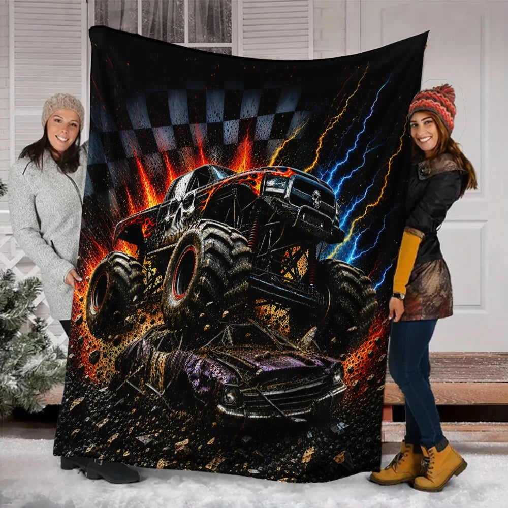 Monster Truck Printed Blanket for Kids