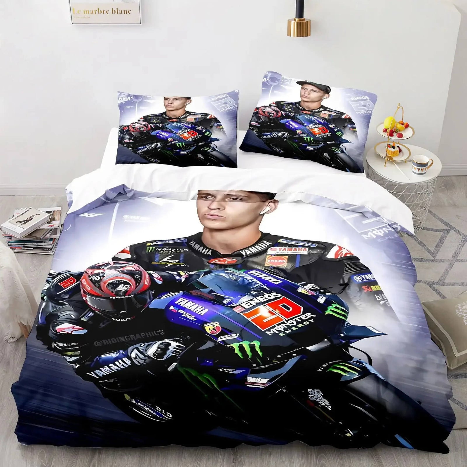 MotoGP black red bedding set for boys