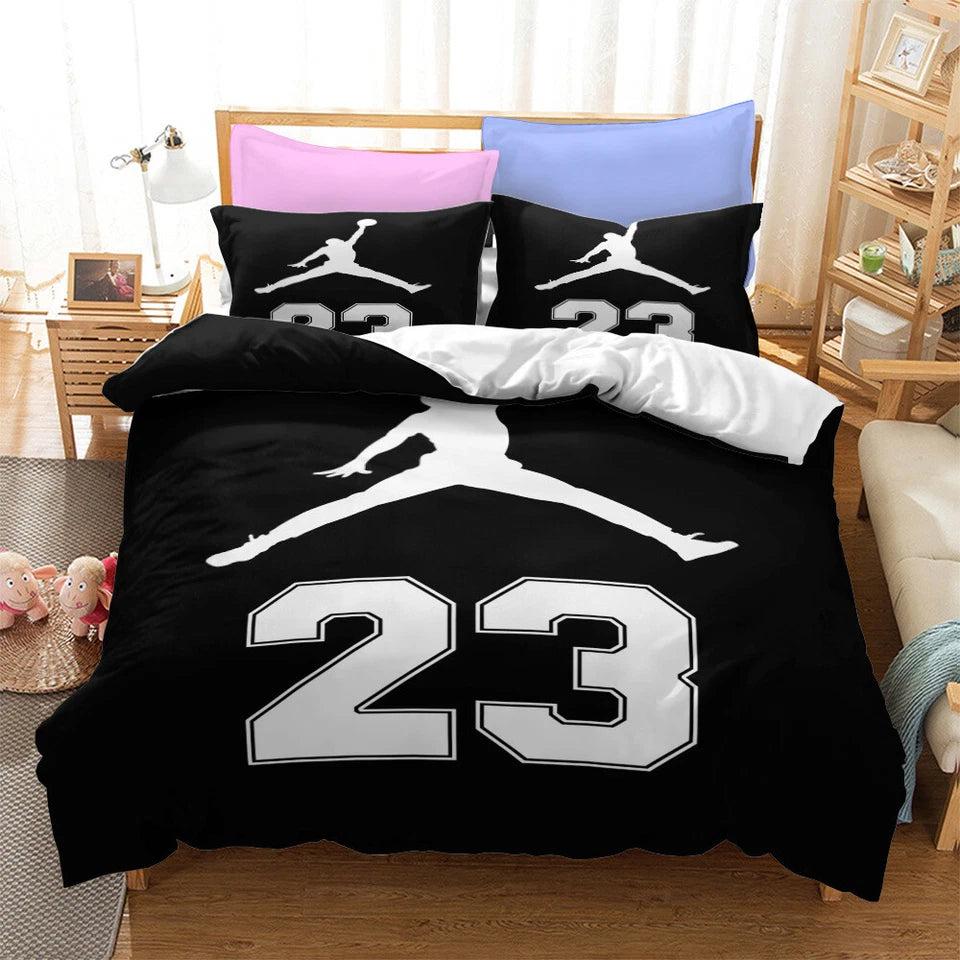 Basketball fan bedroom bedding NBA theme