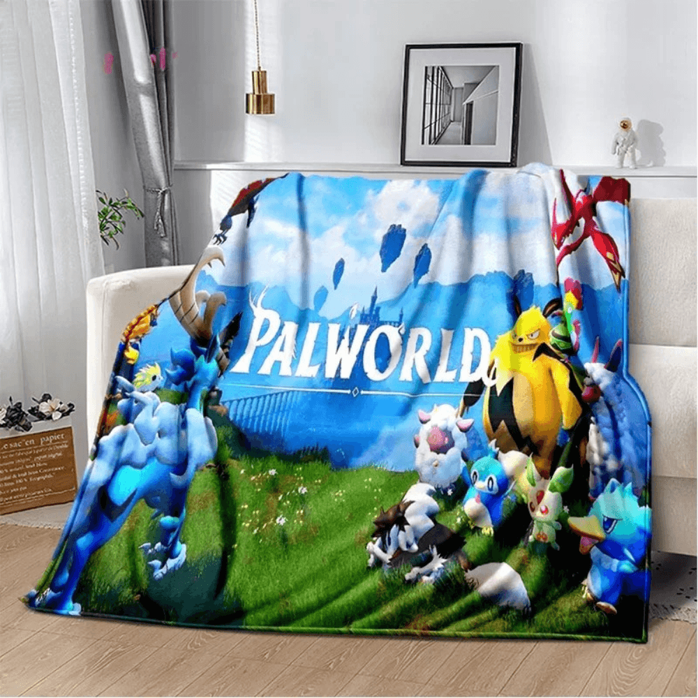 Palworld gaming blanket for sofa and bed