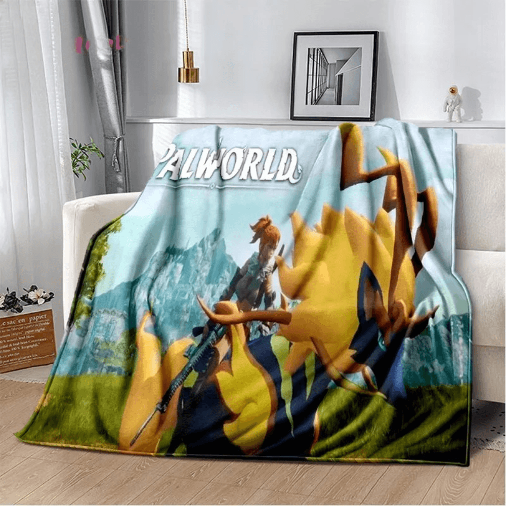 Palworld couch blanket cozy gaming decor