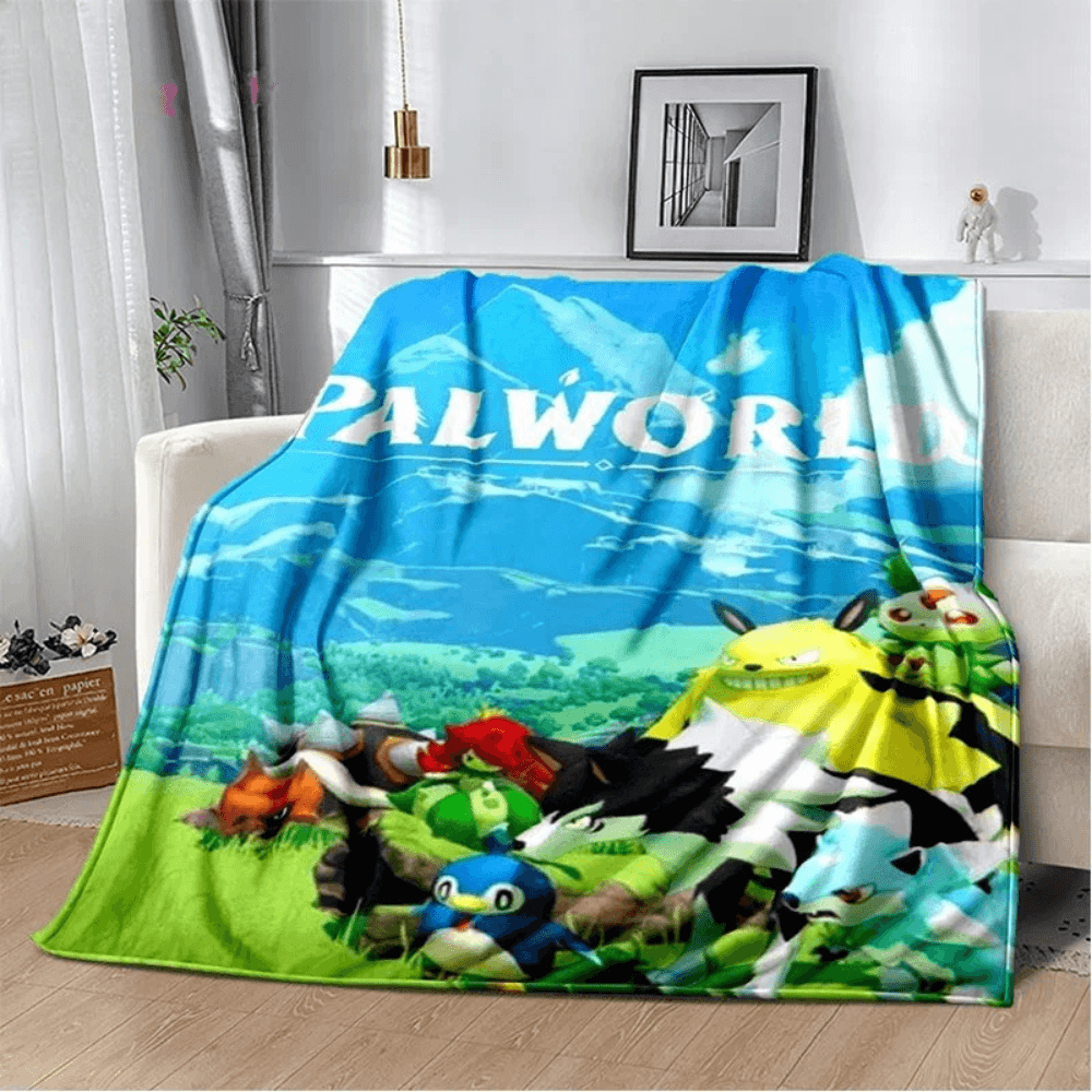 Palworld gamer gift soft blanket