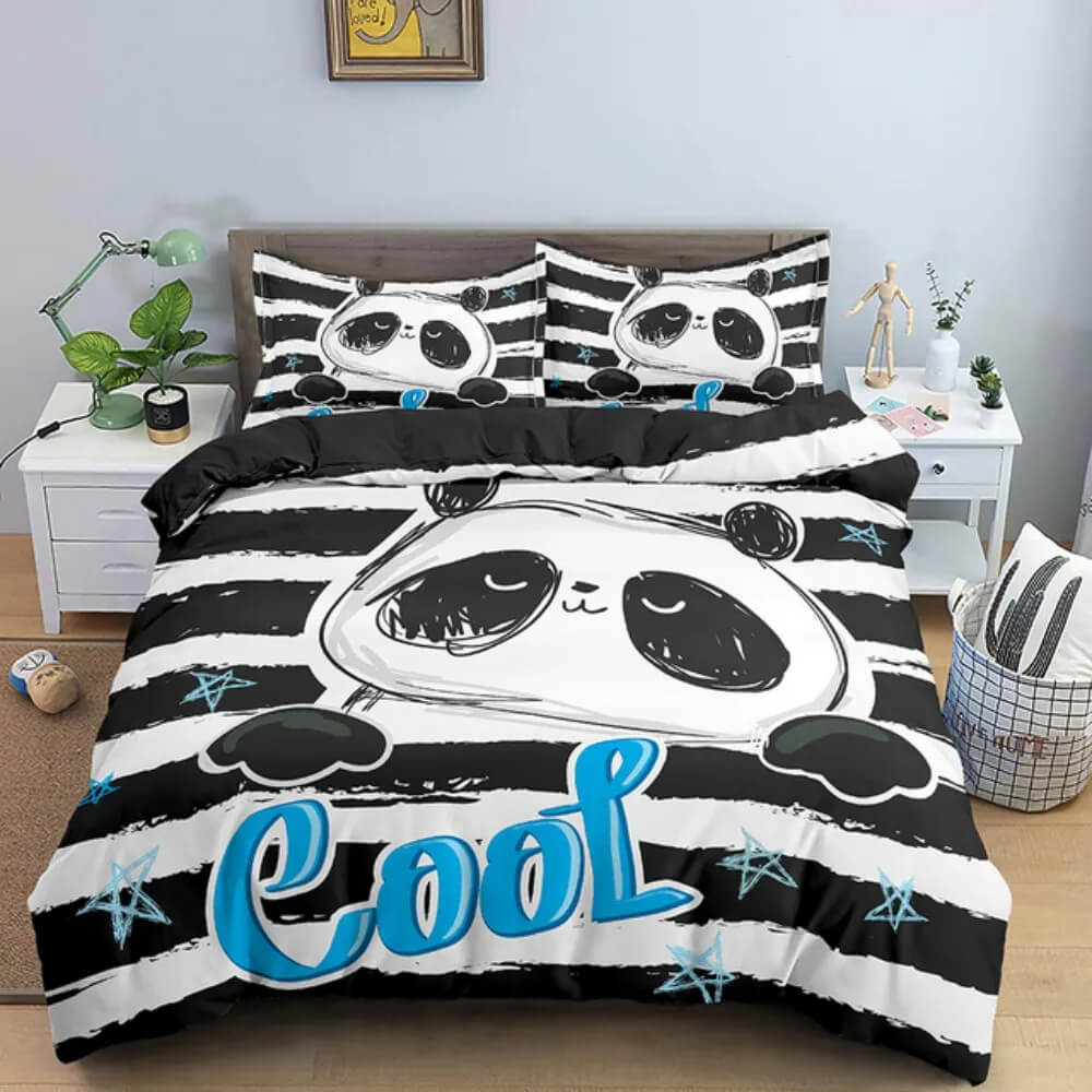 cute animal bedding panda design