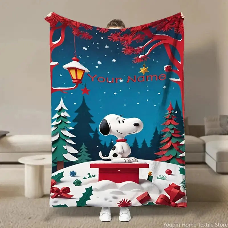 Personalized Snoopy Blanket for Nap Time or Daycare Use