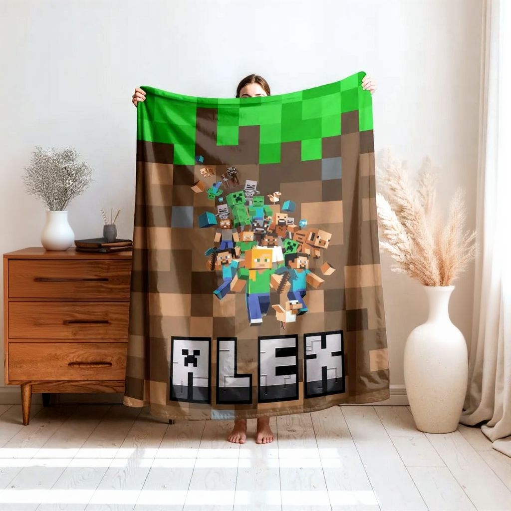 Personalized Creeper Blanket
