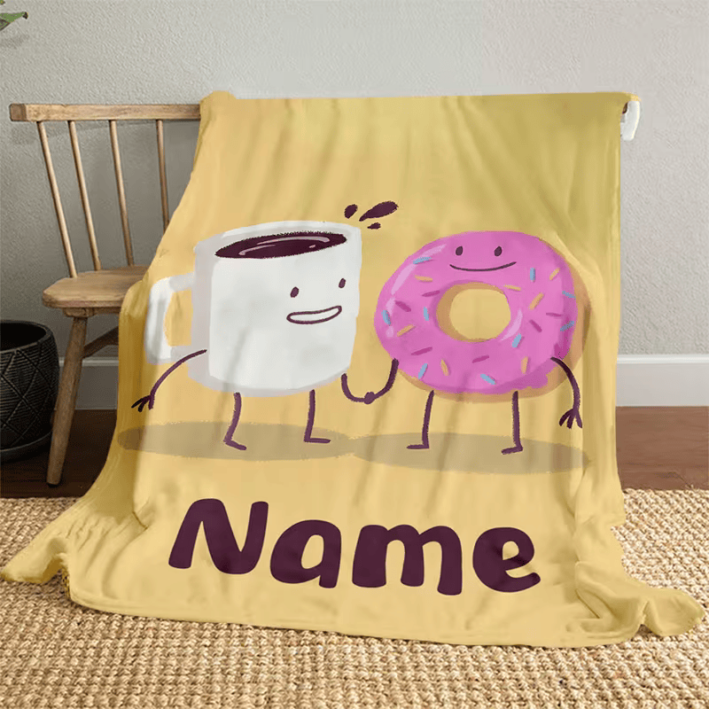 custom donut blanket birthday gift for kids