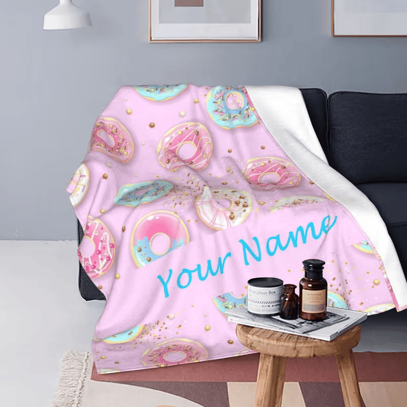 personalized donut blanket christmas gift idea