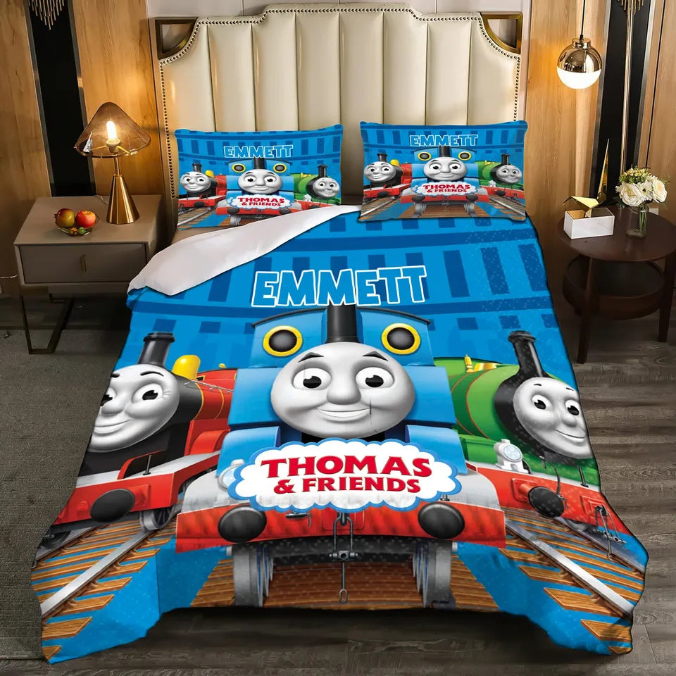 Custom made Thomas the Train bedding set for kids rooms