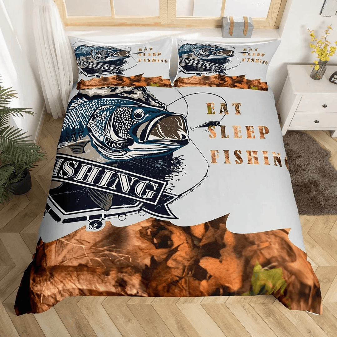 Nature wildlife fish bedding decor