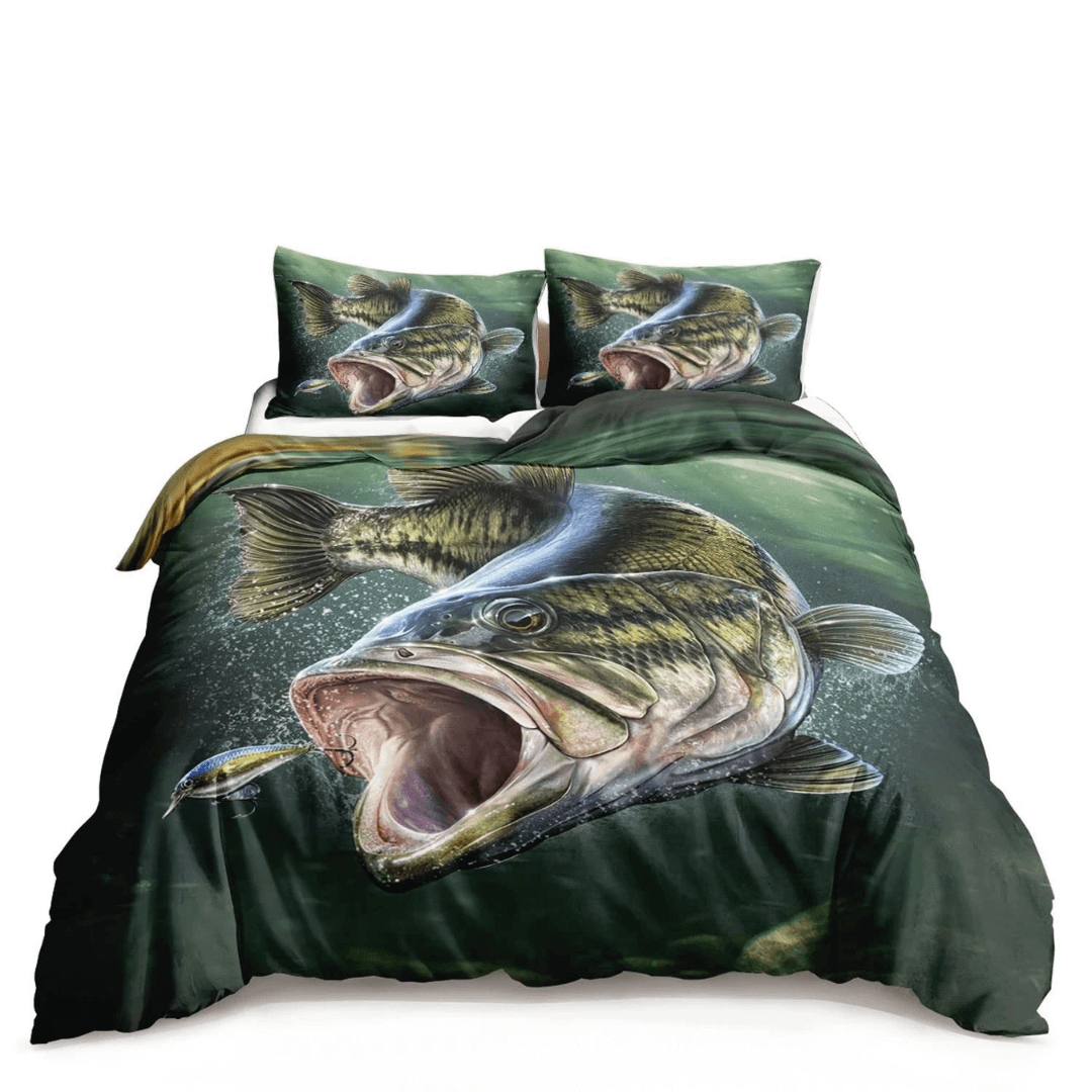 Soft and cozy fishing themed duvet cover
