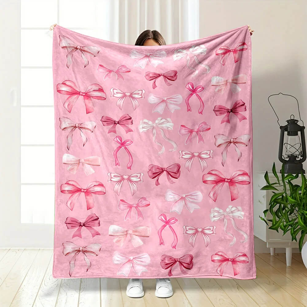 kawaii pink blanket cozy flannel fabric