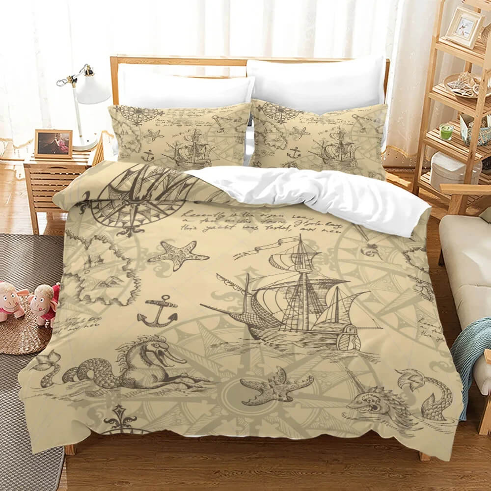 Nautical pirate bedding bright colors