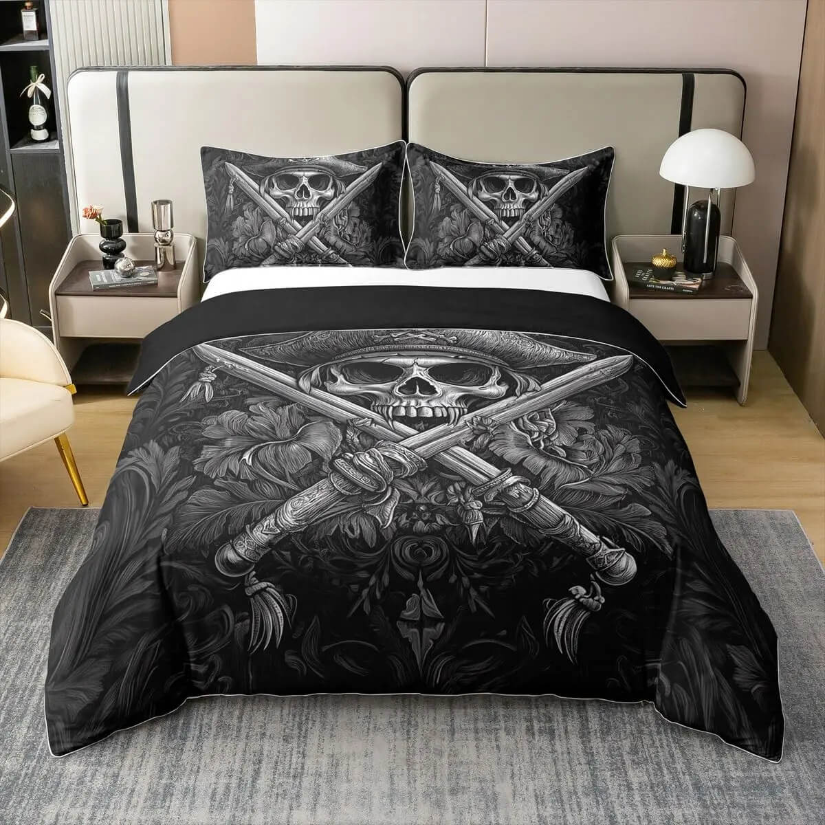 pirate duvet cover close up