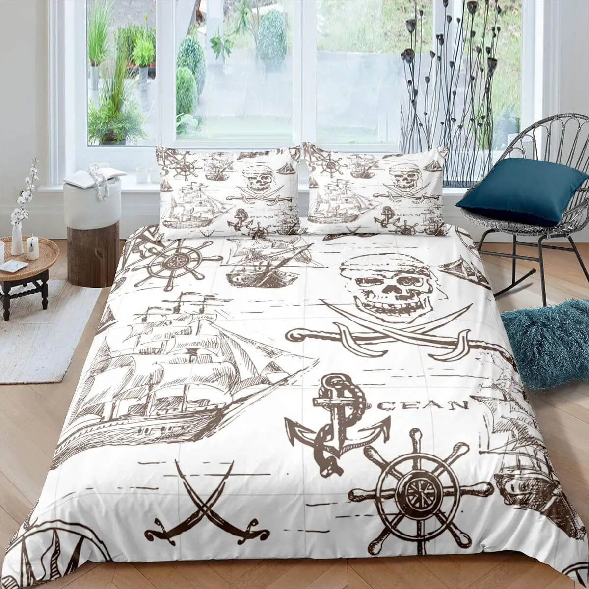 pirate duvet cover design