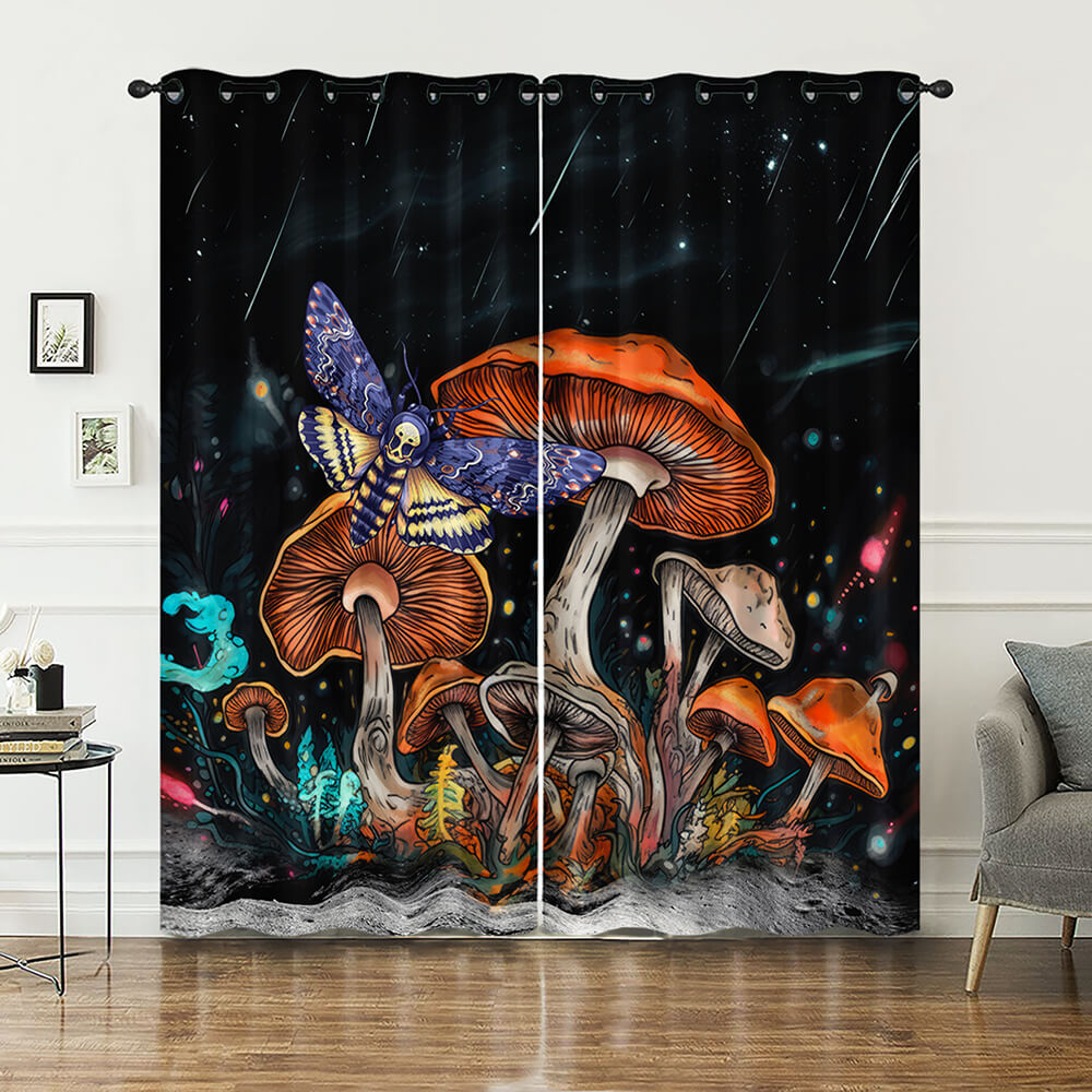 Galaxy starry sky window curtains for bedroom