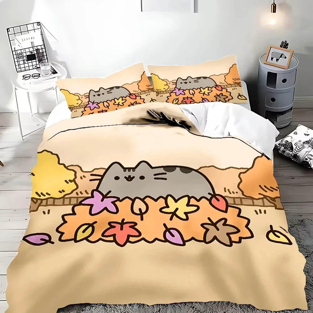 Pusheen kawaii bedding set for children