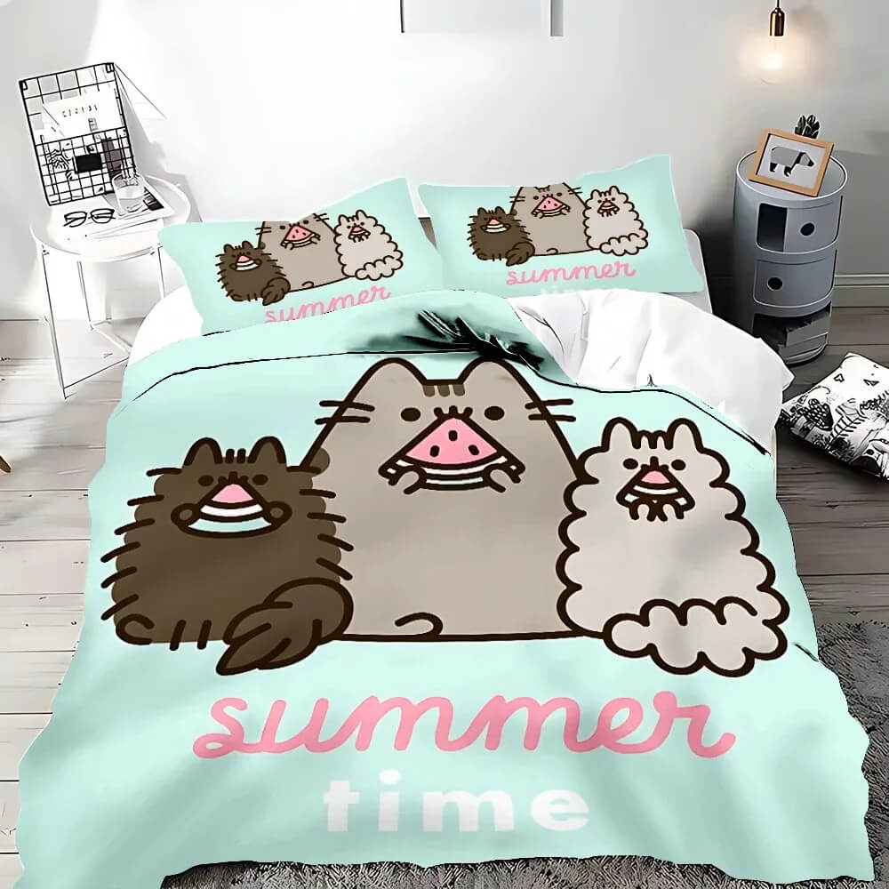 Cute Pusheen cartoon bedding for kids