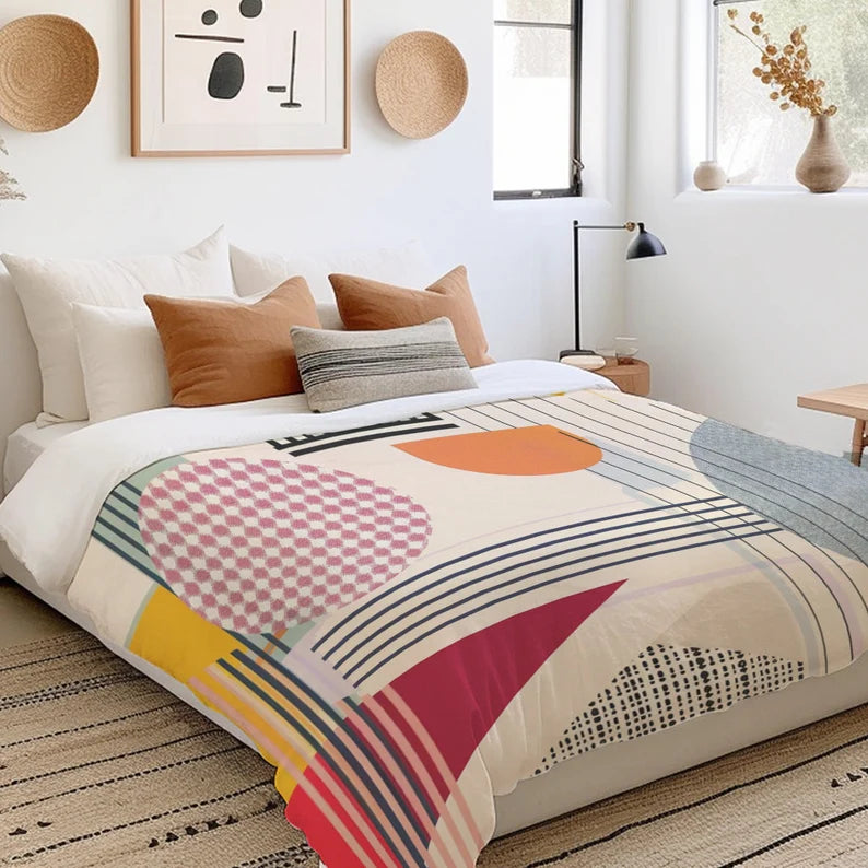 Retro Mod Bedding - 1950s Mid Century Modern 1950s Duvet Cover