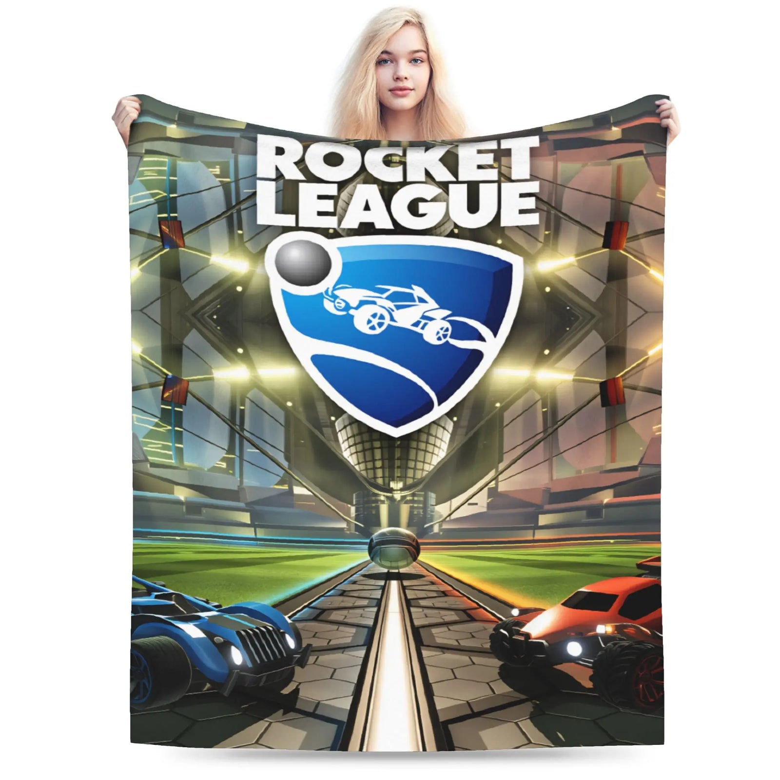 Rocket League gamer blanket for kids teens and adults