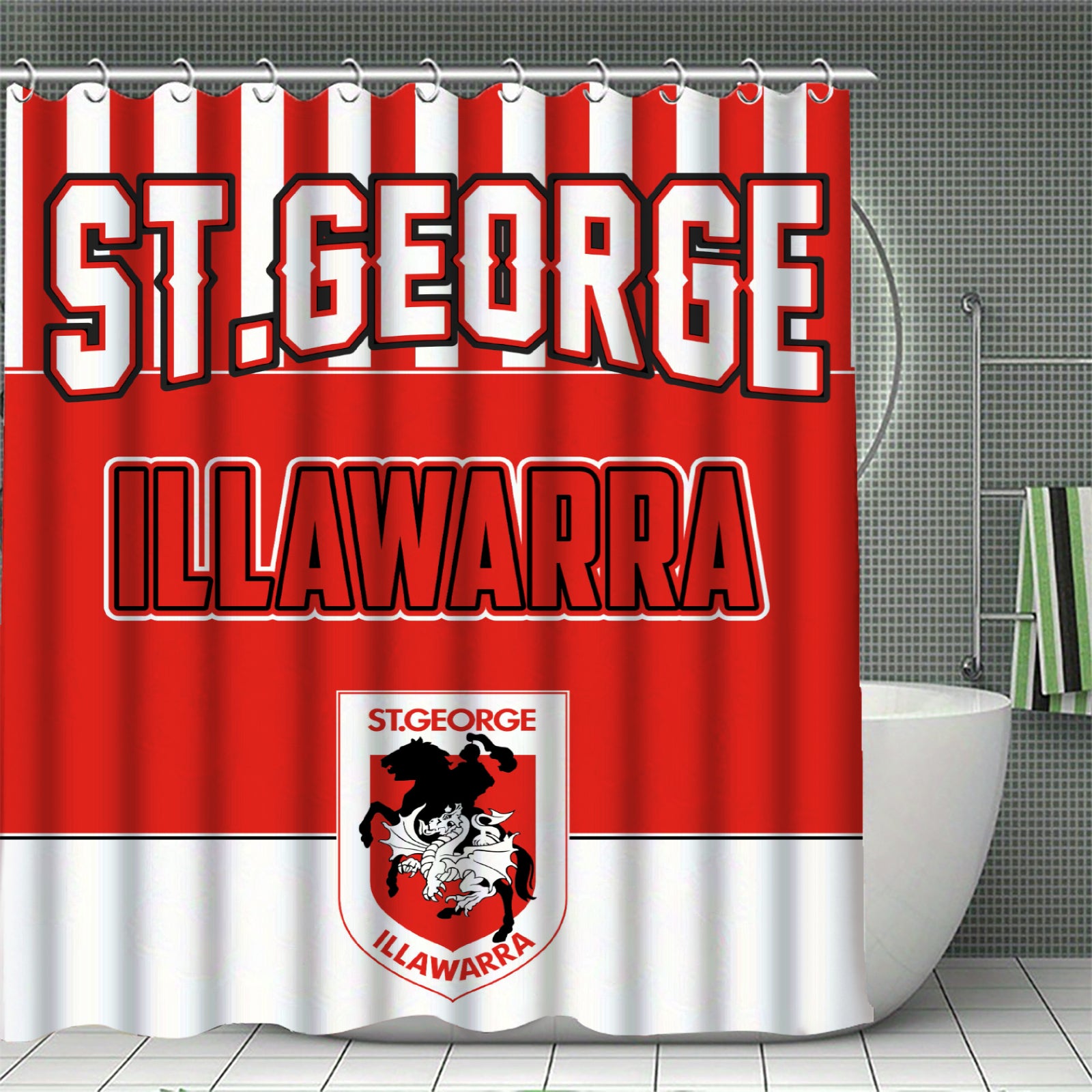 Rugby-themed bathroom accessory