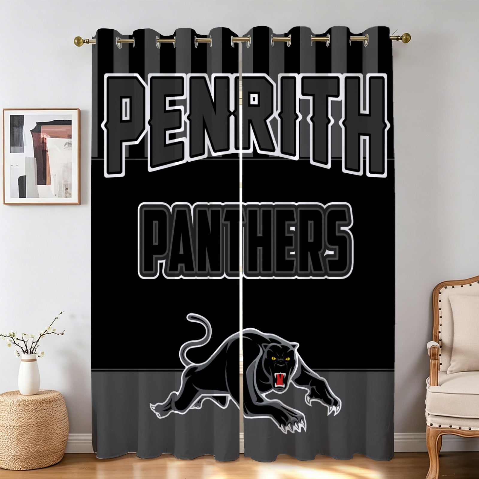 rugby NRL window curtains sports design